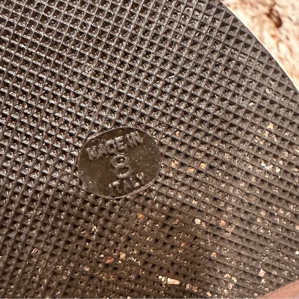 𝅺Donald J Pliner heels clogs slip ons espresso bronze metallic western size 8 - Picture 13 of 13